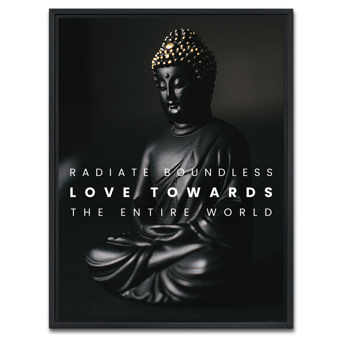 AUTO-MOCKUP WHITE | buddha design | 1 Piece | Black Framed Canvas | group=3x4