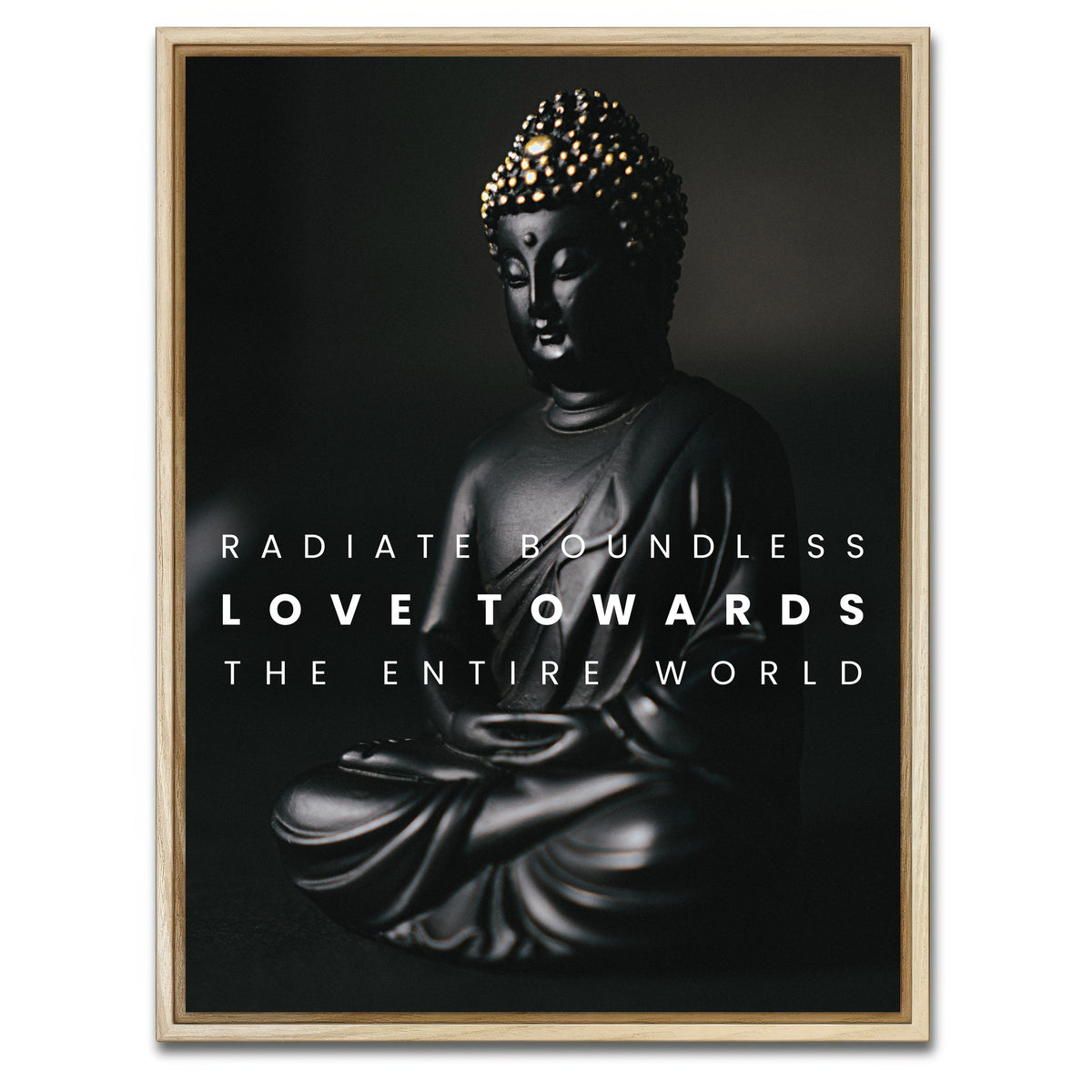 AUTO-MOCKUP WHITE | buddha design | 1 Piece | Natural Framed Canvas | group=3x4