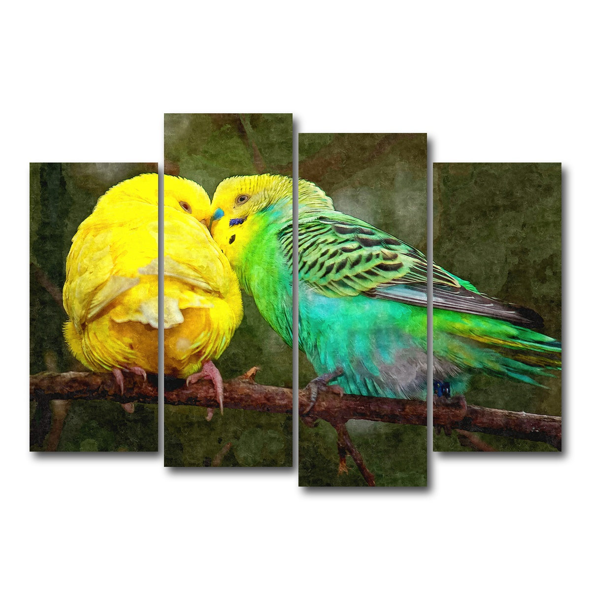 AUTO-MOCKUP WHITE | budgie snuggles | 4 Piece | Gallery Wrap Canvas | group=4_normal