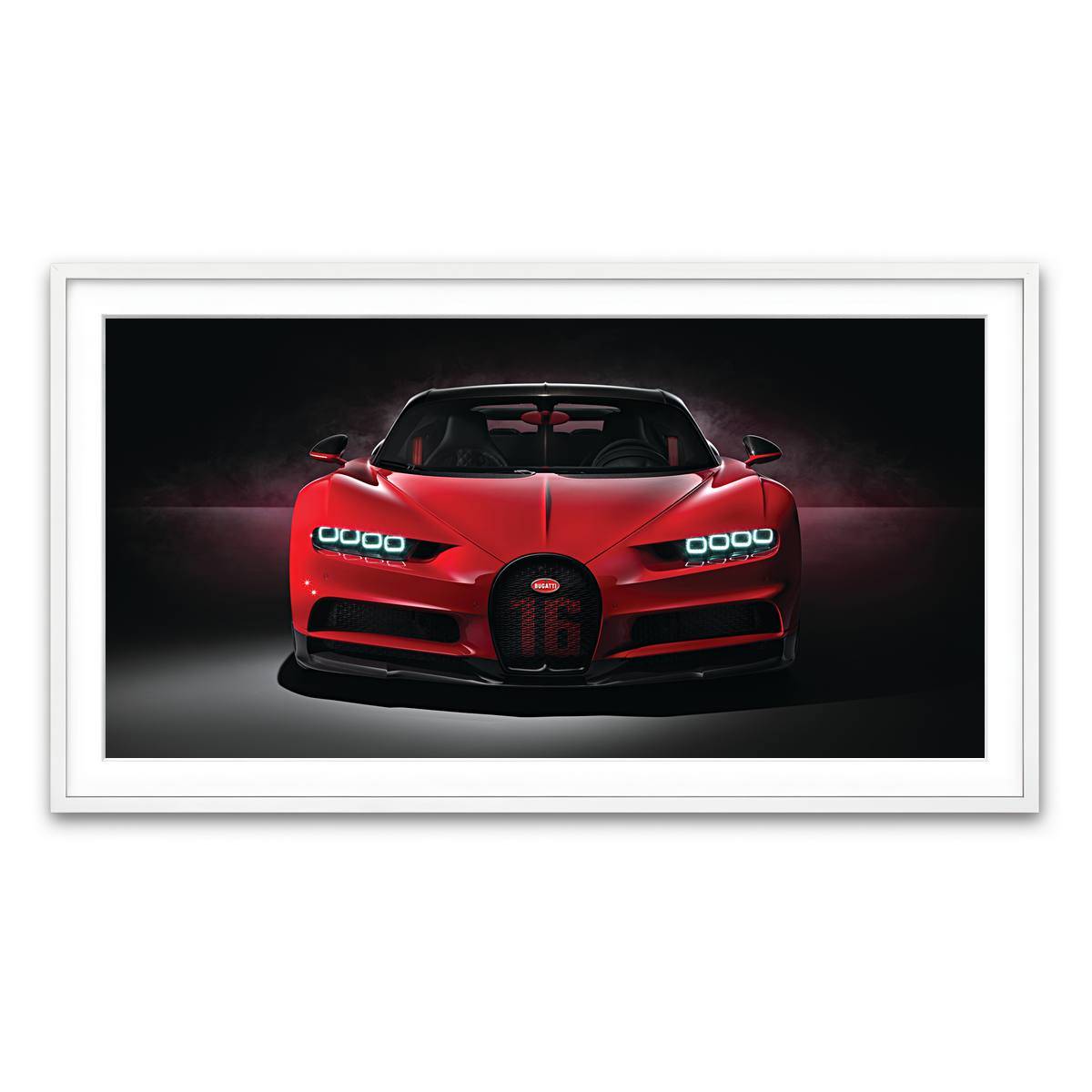 Framed Print 2x1 White