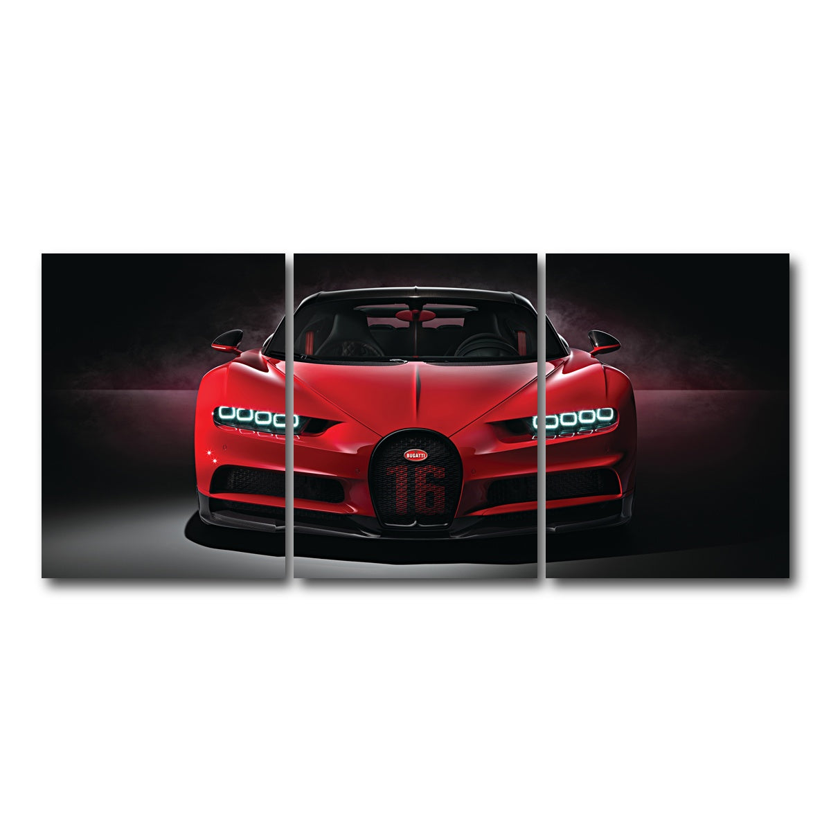 AUTO-MOCKUP WHITE | bugatti | 3 Piece | Gallery Wrap Canvas | group=18x24