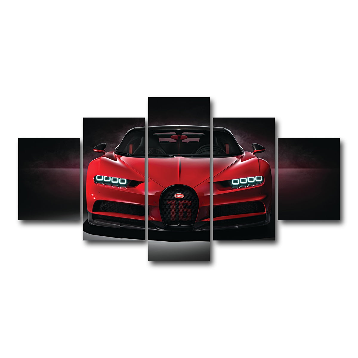 AUTO-MOCKUP WHITE | bugatti | 5 Piece | Gallery Wrap Canvas | group=5_short