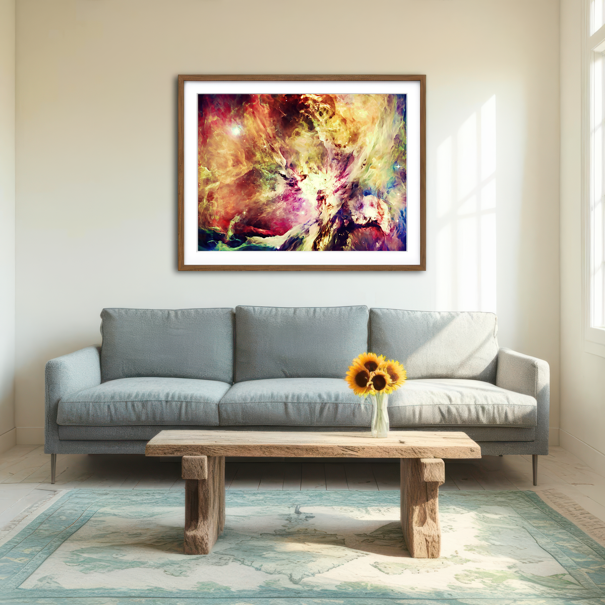 AUTO-MOCKUP ROOM | Burning Brightly Wall Art