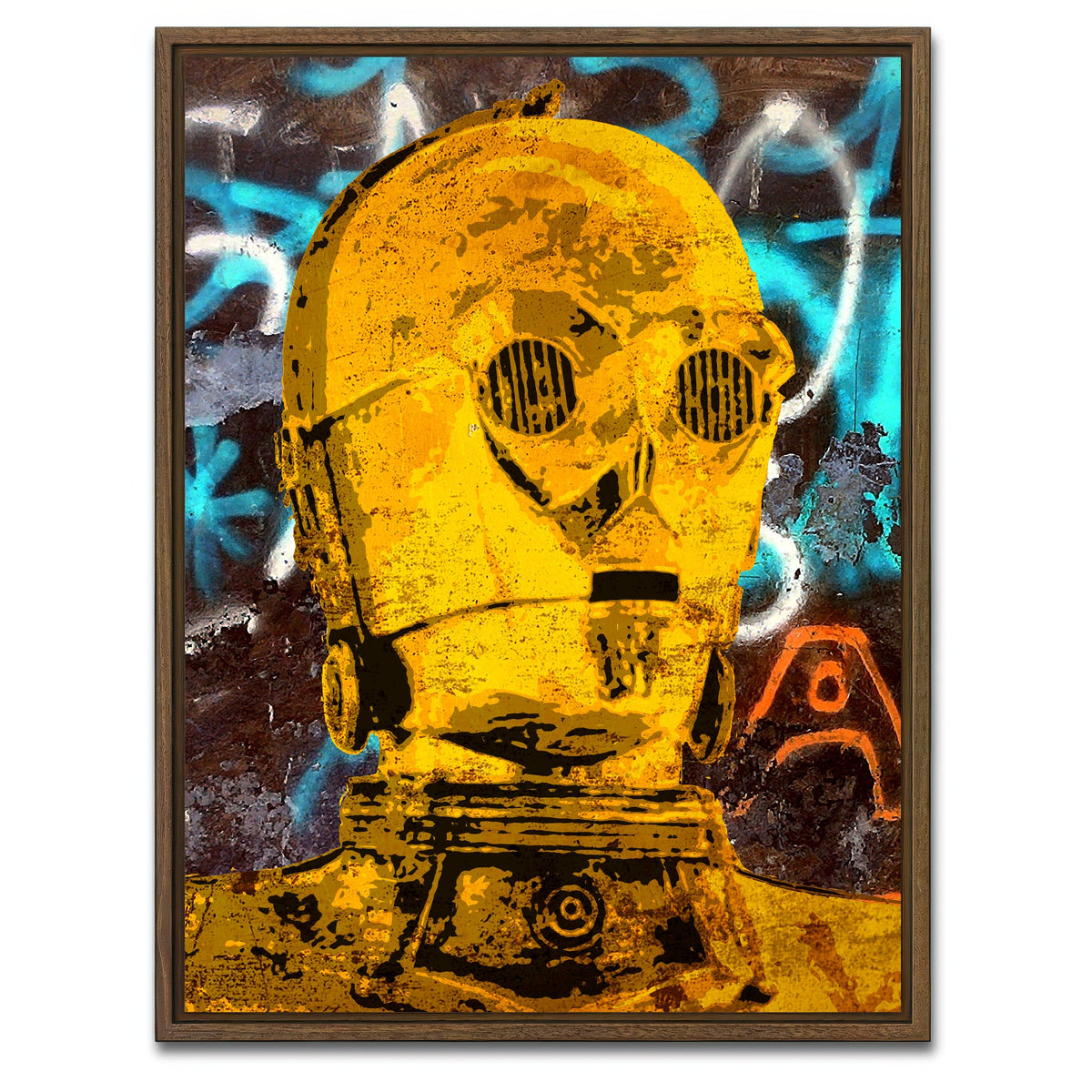 AUTO-MOCKUP WHITE | c3po | 1 Piece | Walnut Framed Canvas | group=3x4