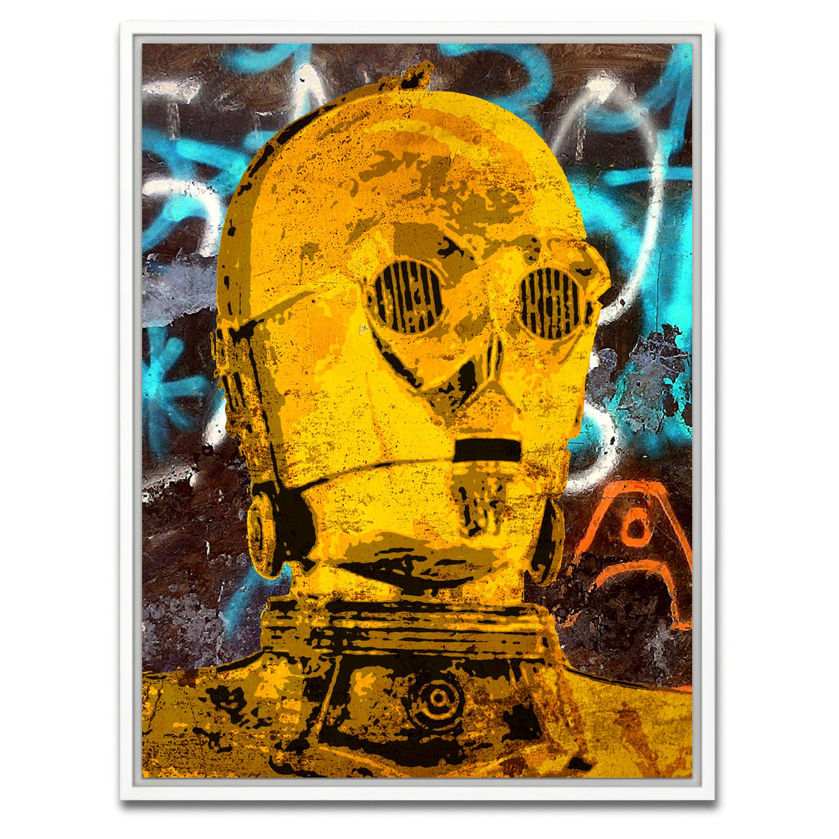 AUTO-MOCKUP WHITE | c3po | 1 Piece | White Framed Canvas | group=3x4