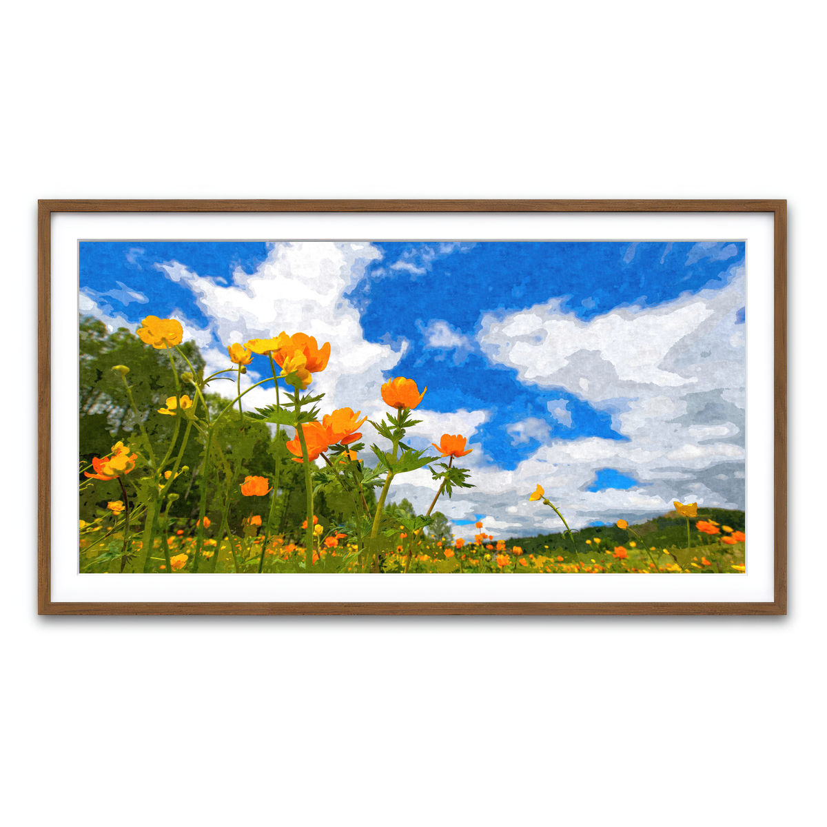 Framed Print 2x1 Walnut