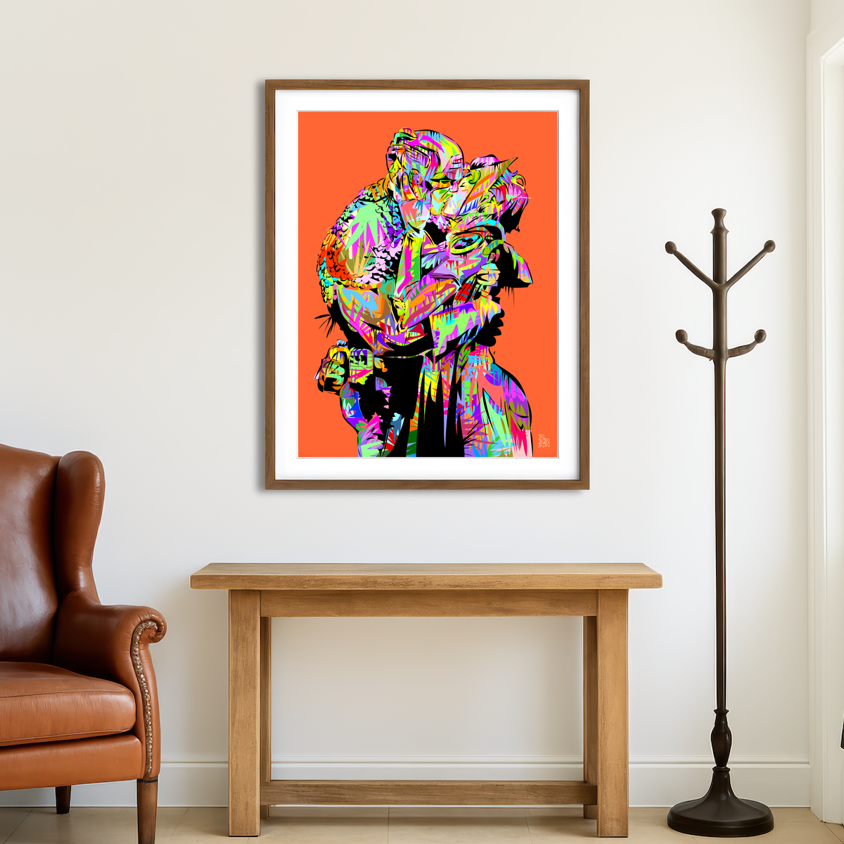 AUTO-MOCKUP ROOM | Captain the Kiss Wall Art