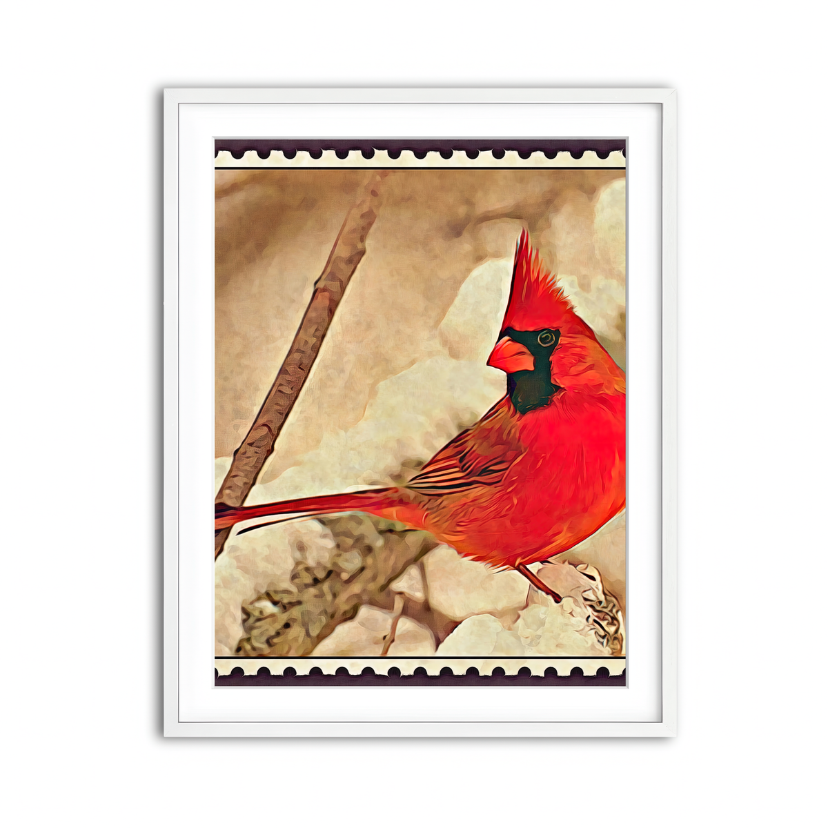 Framed Print 3x4 White