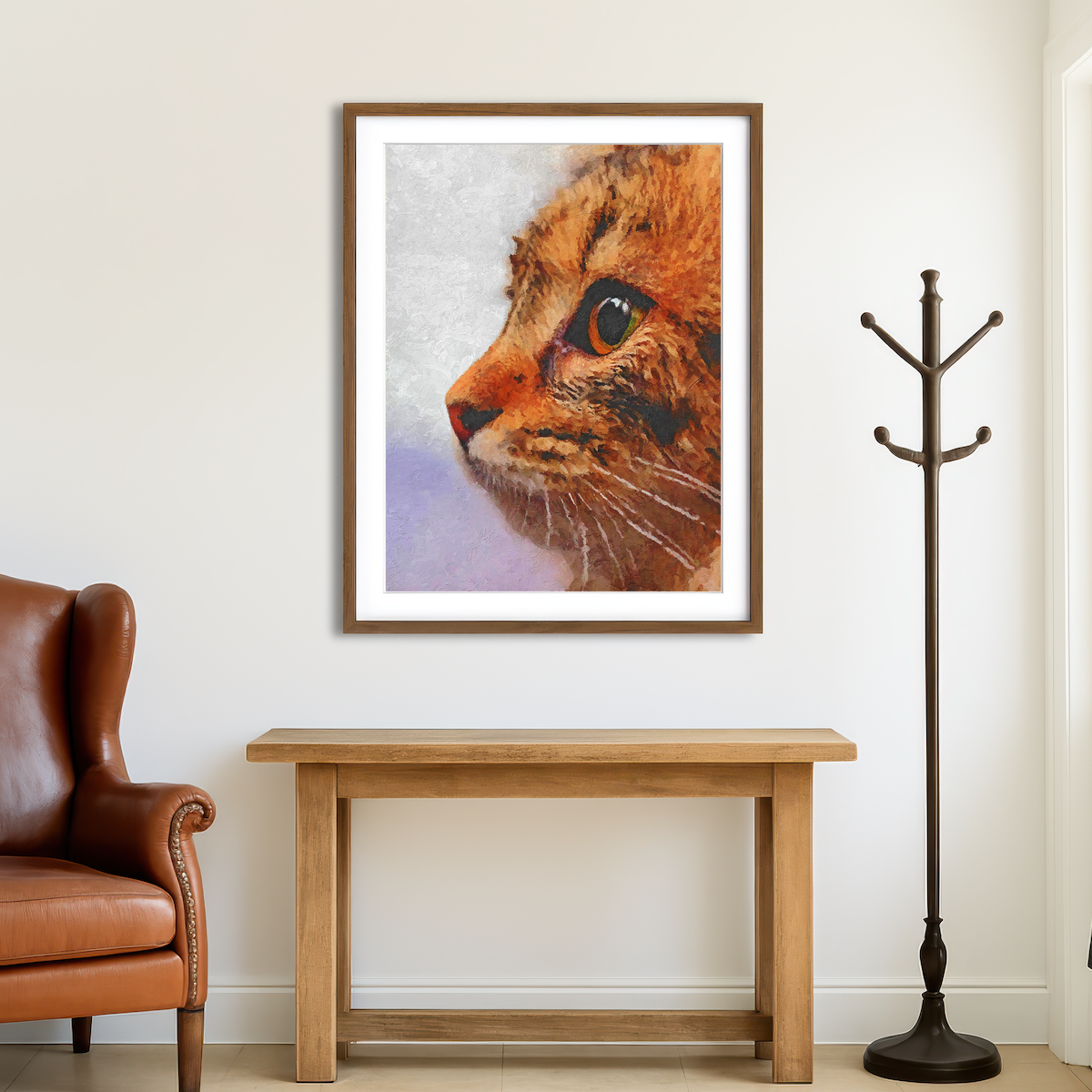 AUTO-MOCKUP ROOM | CAT 3 PAINTING Wall Art