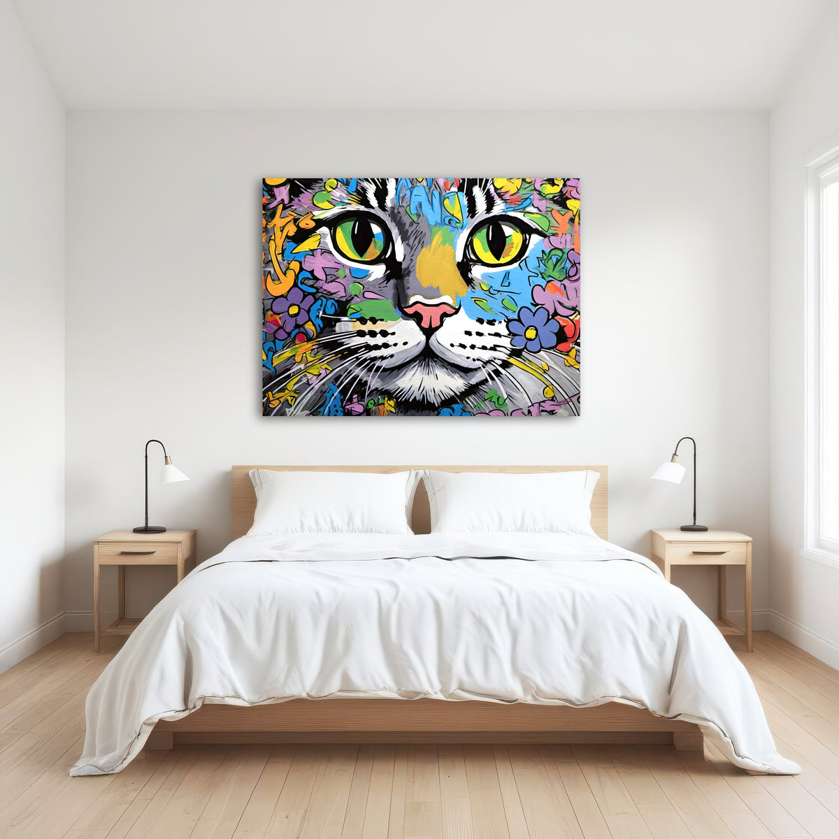 AUTO-MOCKUP ROOM | cat graffiti