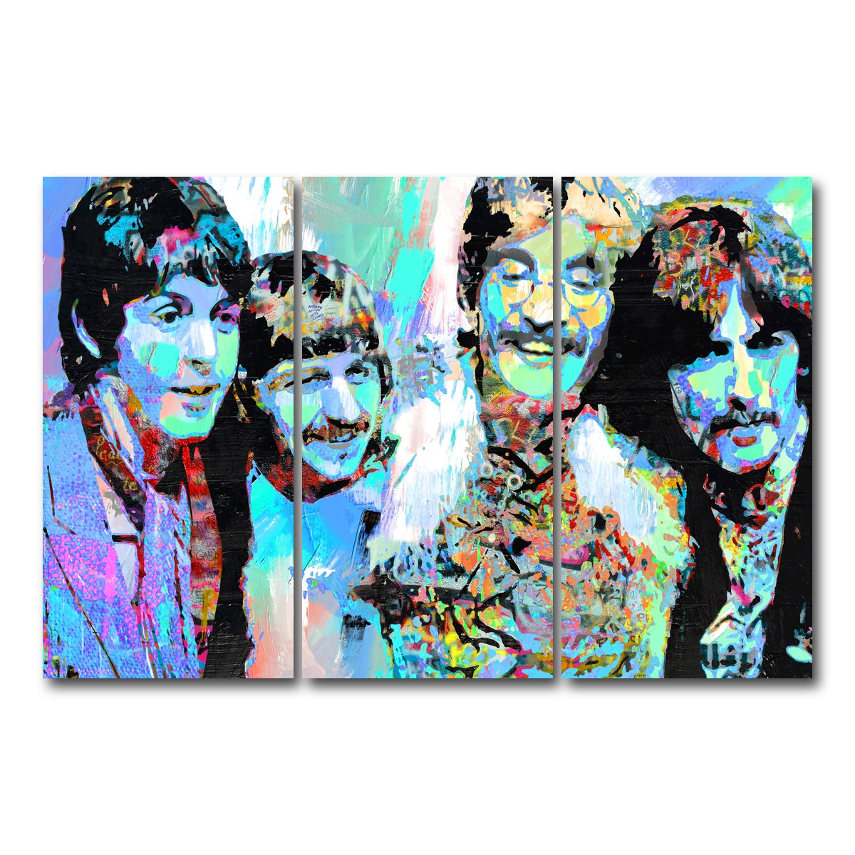 AUTO-MOCKUP WHITE | celebrate beatles | 3 Piece | Gallery Wrap Canvas | group=12x24