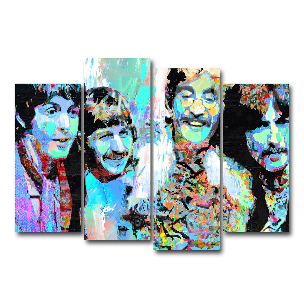 AUTO-MOCKUP WHITE | celebrate beatles | 4 Piece | Gallery Wrap Canvas | group=4_normal