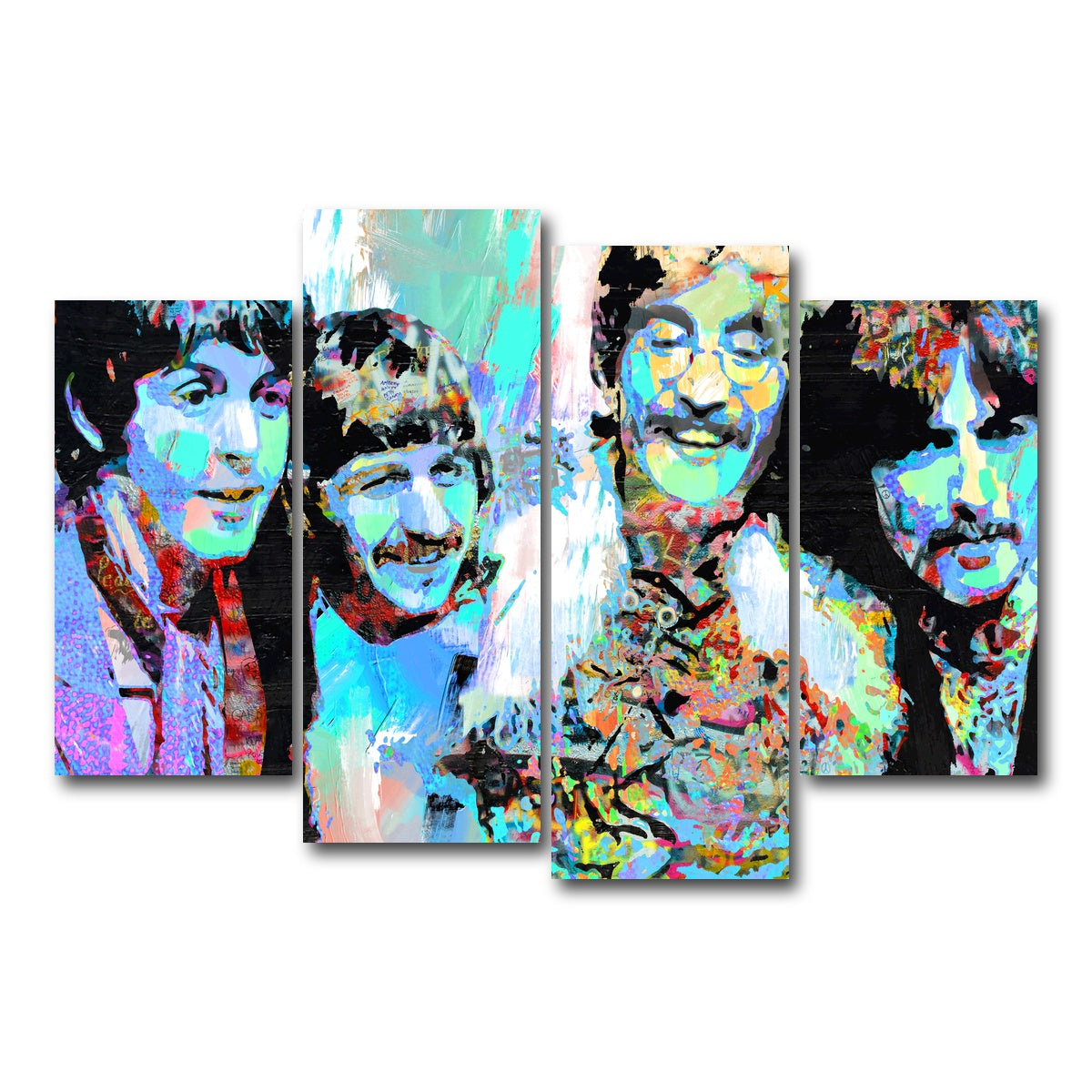 AUTO-MOCKUP WHITE | celebrate beatles | 4 Piece | Gallery Wrap Canvas | group=4_short