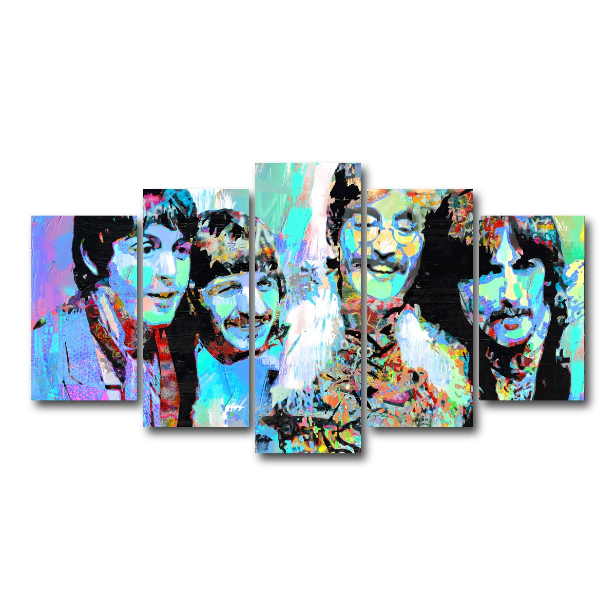 AUTO-MOCKUP WHITE | celebrate beatles | 5 Piece | Gallery Wrap Canvas | group=5_normal