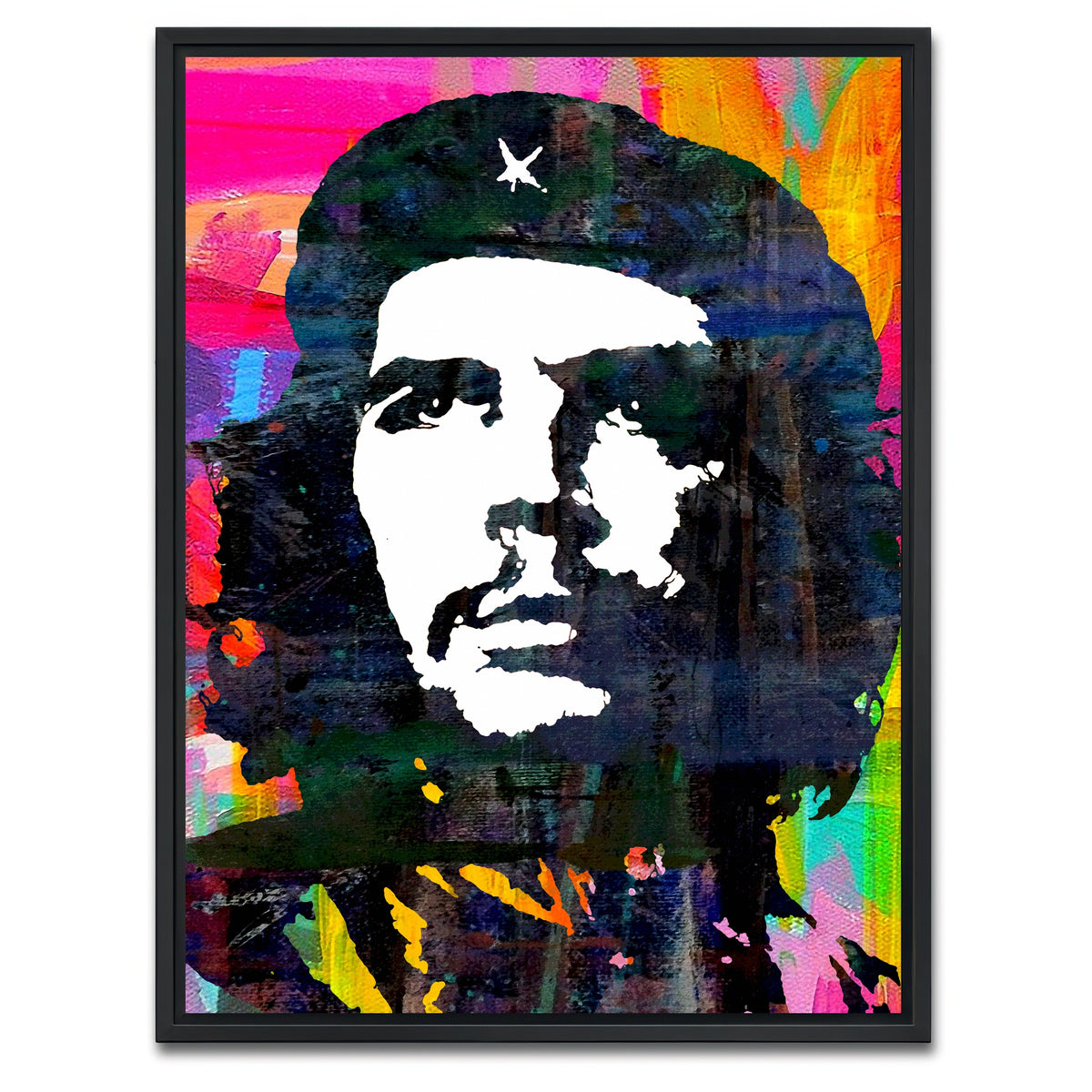 AUTO-MOCKUP WHITE | che guevara color | 1 Piece | Black Framed Canvas | group=3x4