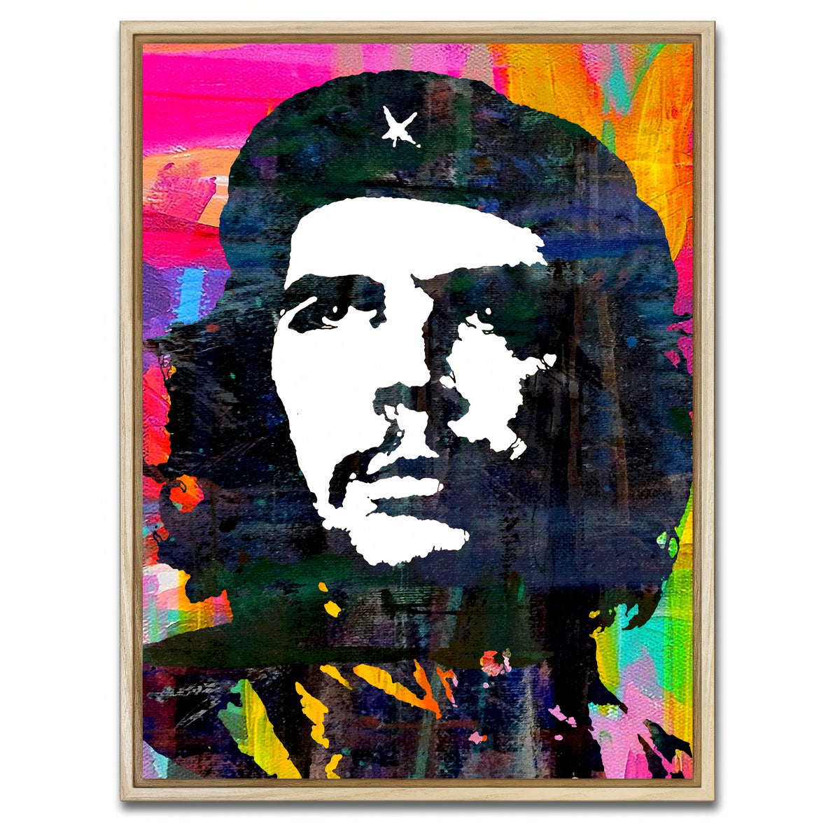 AUTO-MOCKUP WHITE | che guevara color | 1 Piece | Natural Framed Canvas | group=3x4