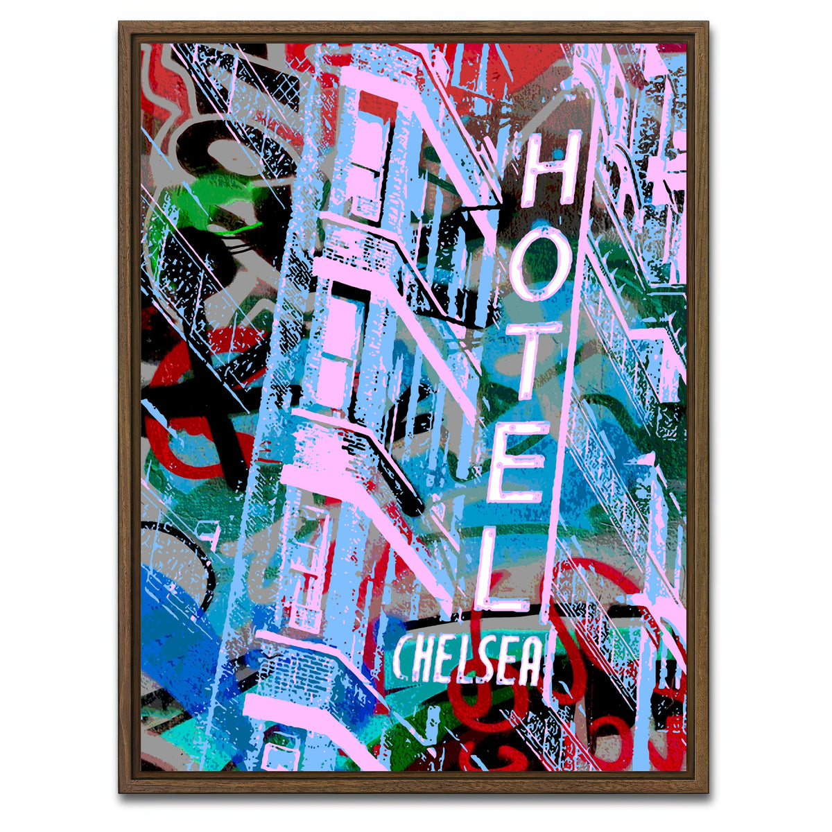 AUTO-MOCKUP WHITE | chelsea hotel | 1 Piece | Walnut Framed Canvas | group=3x4
