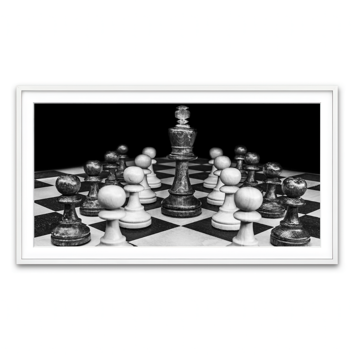 Framed Print 2x1 White