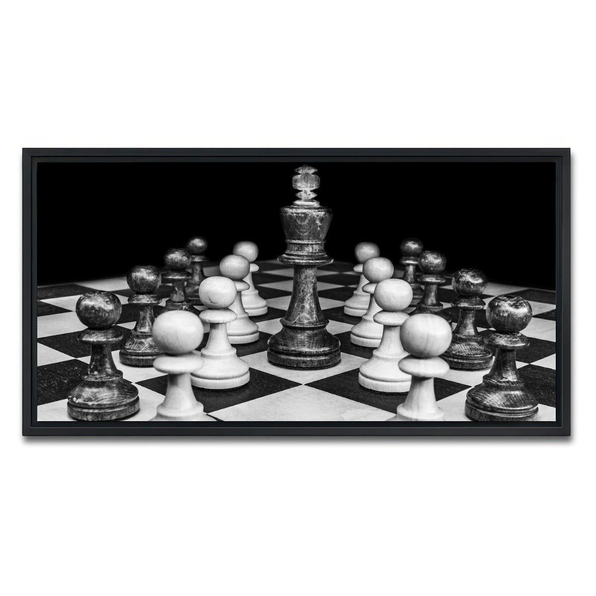 AUTO-MOCKUP WHITE | chess | 1 Piece | Black Framed Canvas | group=2x1