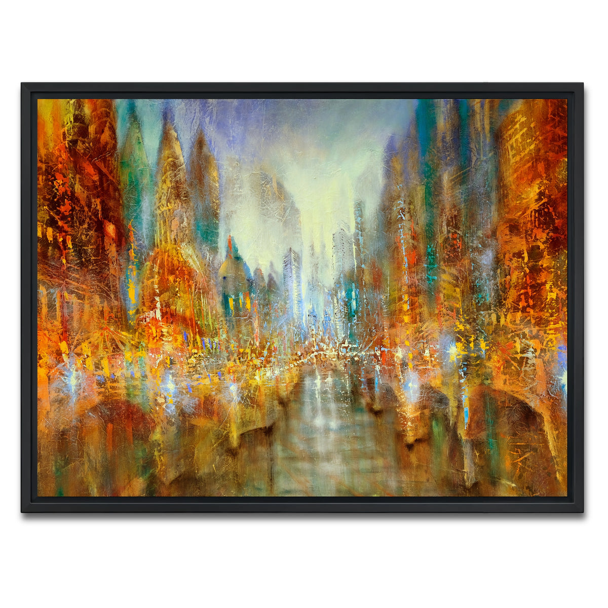 AUTO-MOCKUP WHITE | city of lights | 1 Piece | Black Framed Canvas | group=4x3