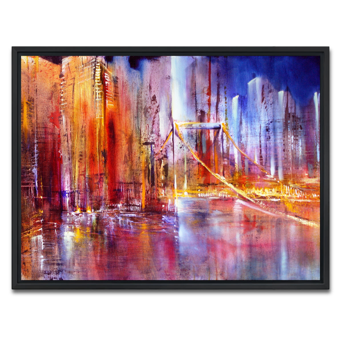 AUTO-MOCKUP WHITE | city scape | 1 Piece | Black Framed Canvas | group=4x3