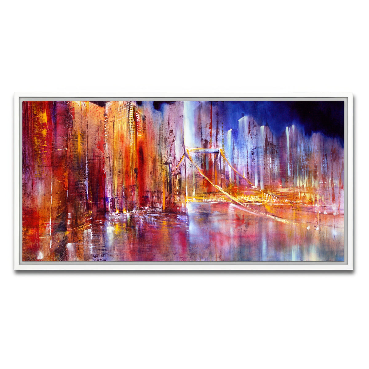 AUTO-MOCKUP WHITE | city scape | 1 Piece | White Framed Canvas | group=2x1