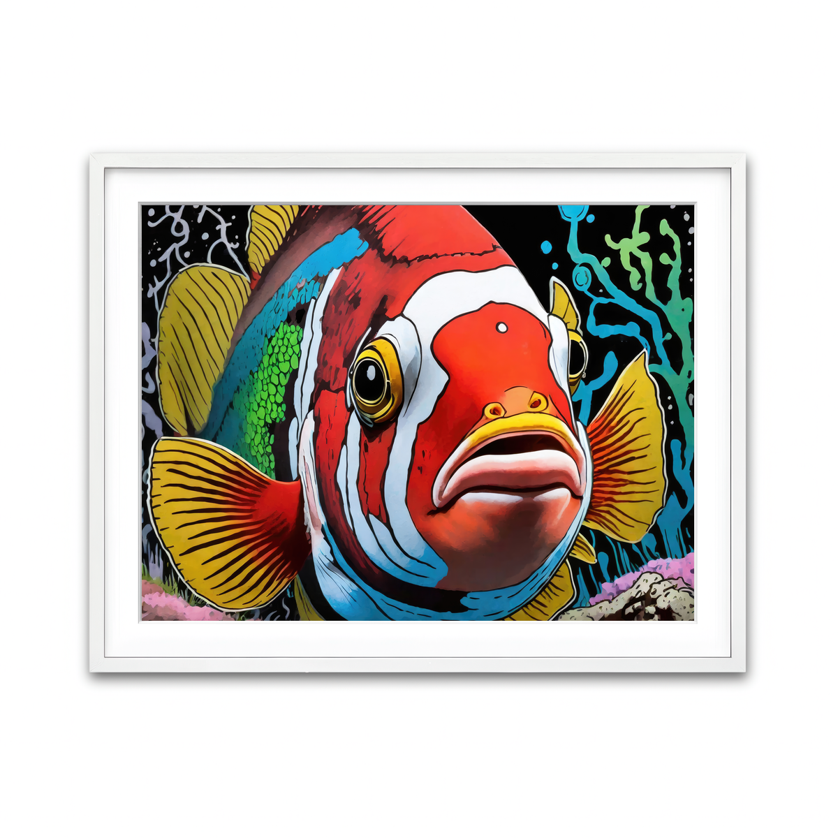 Framed Print 4x3 White