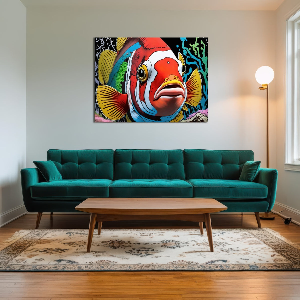 AUTO-MOCKUP ROOM | clown fish graffiti
