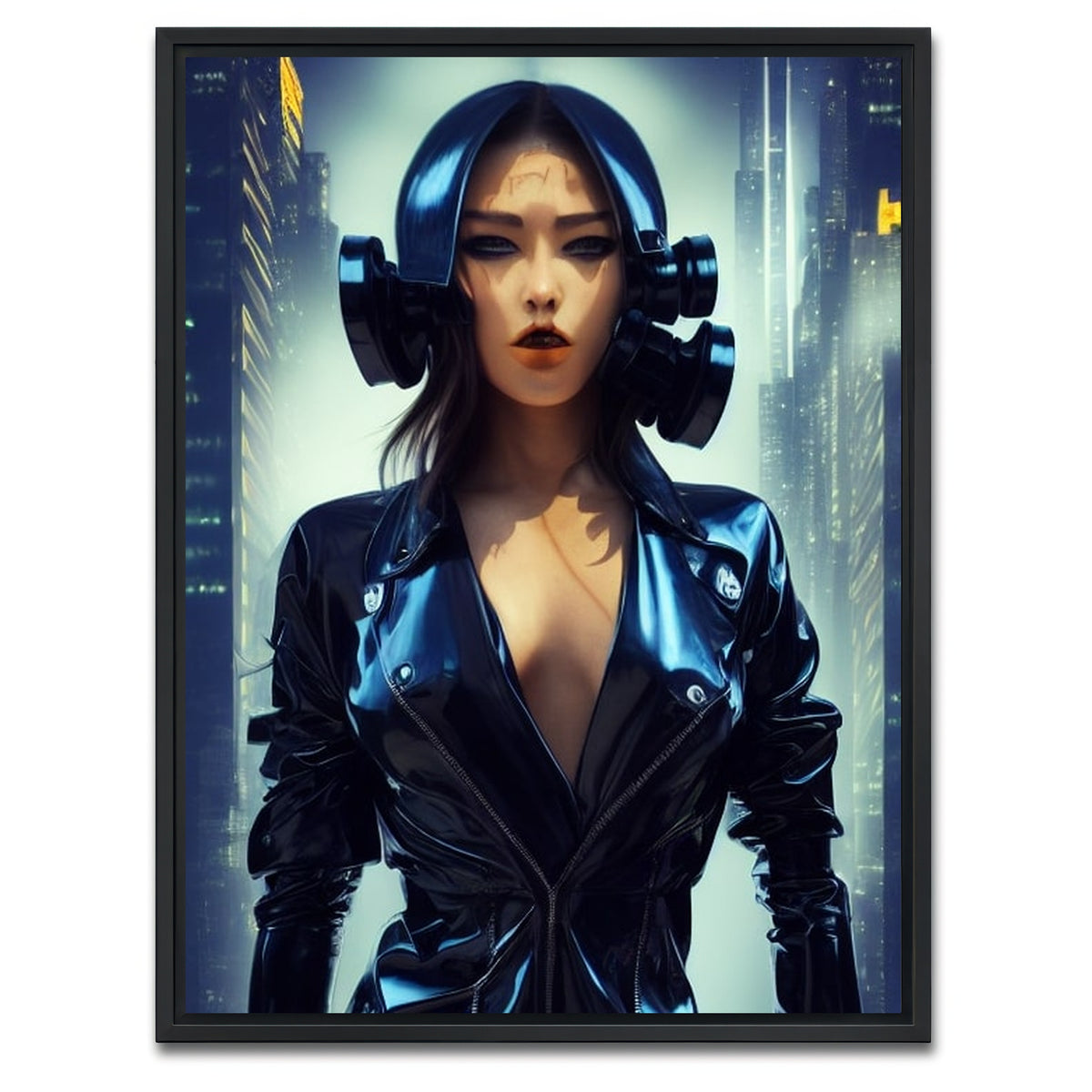 AUTO-MOCKUP WHITE | cop lady | 1 Piece | Black Framed Canvas | group=3x4