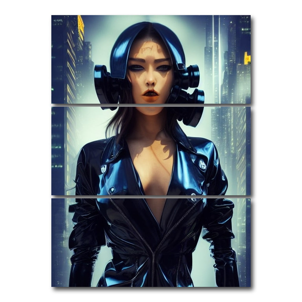 AUTO-MOCKUP WHITE | cop lady | 3 Piece | Gallery Wrap Canvas | group=8x18_stacked