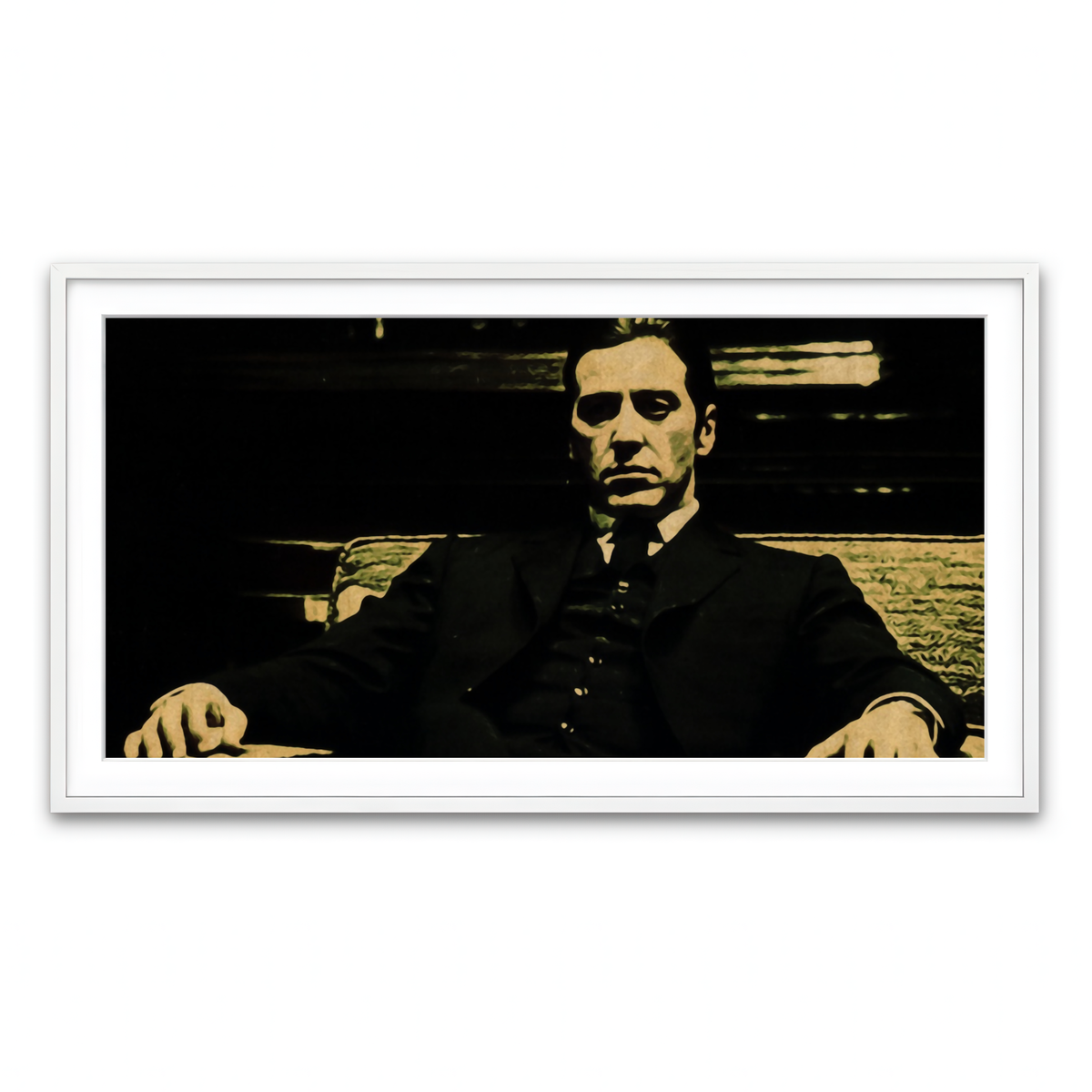 Framed Print 2x1 White