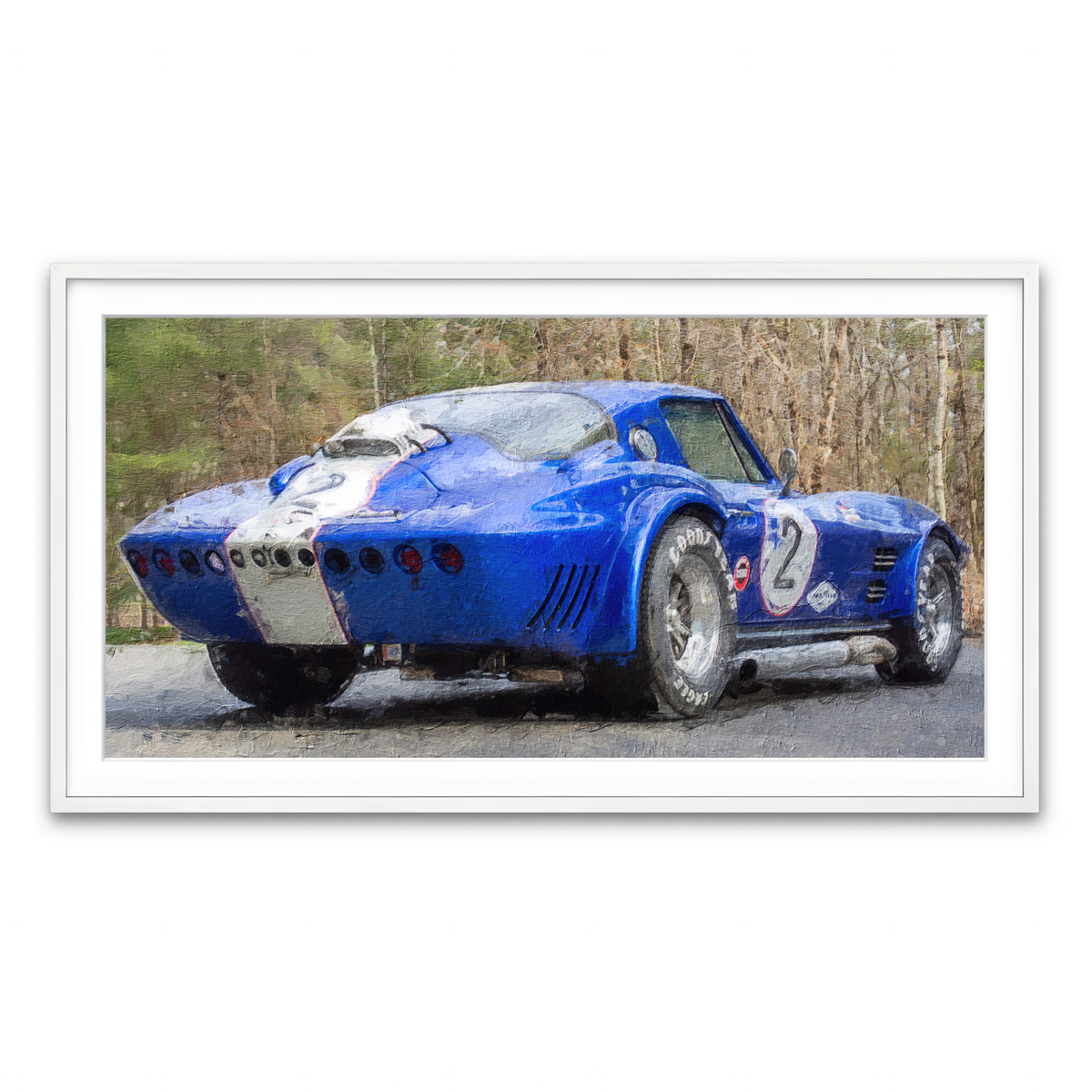 Framed Print 2x1 White