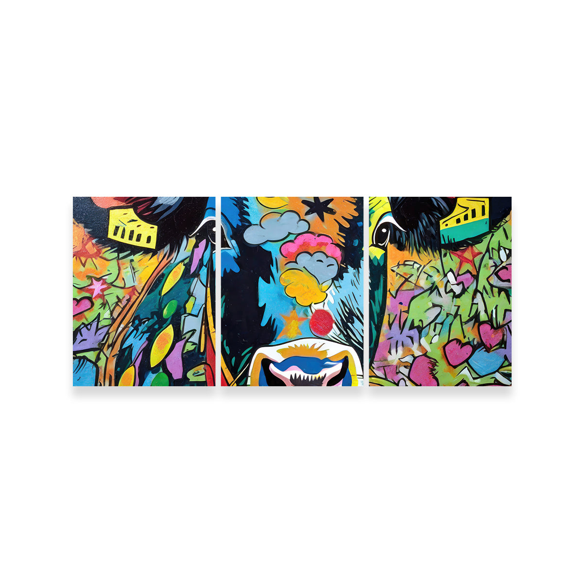 Cow Graffiti Wall Art