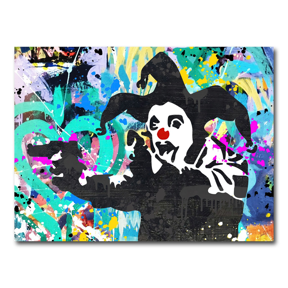 AUTO-MOCKUP WHITE | crazy clown | 1 Piece | Gallery Wrap Canvas | group=4x3