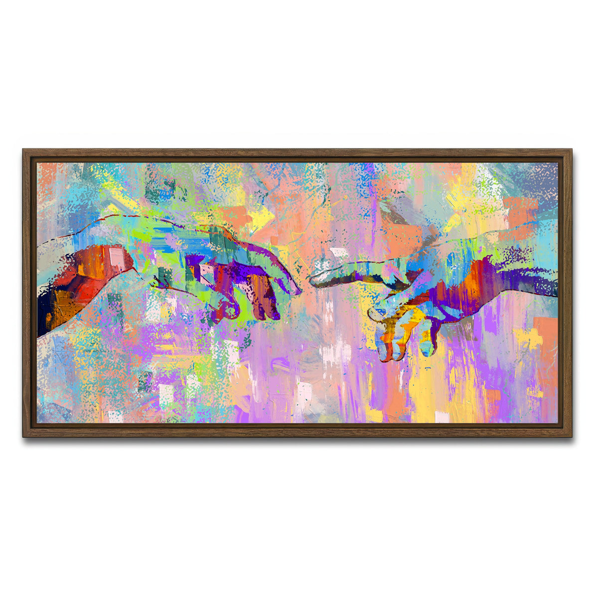 AUTO-MOCKUP WHITE | creation | 1 Piece | Walnut Framed Canvas | group=2x1