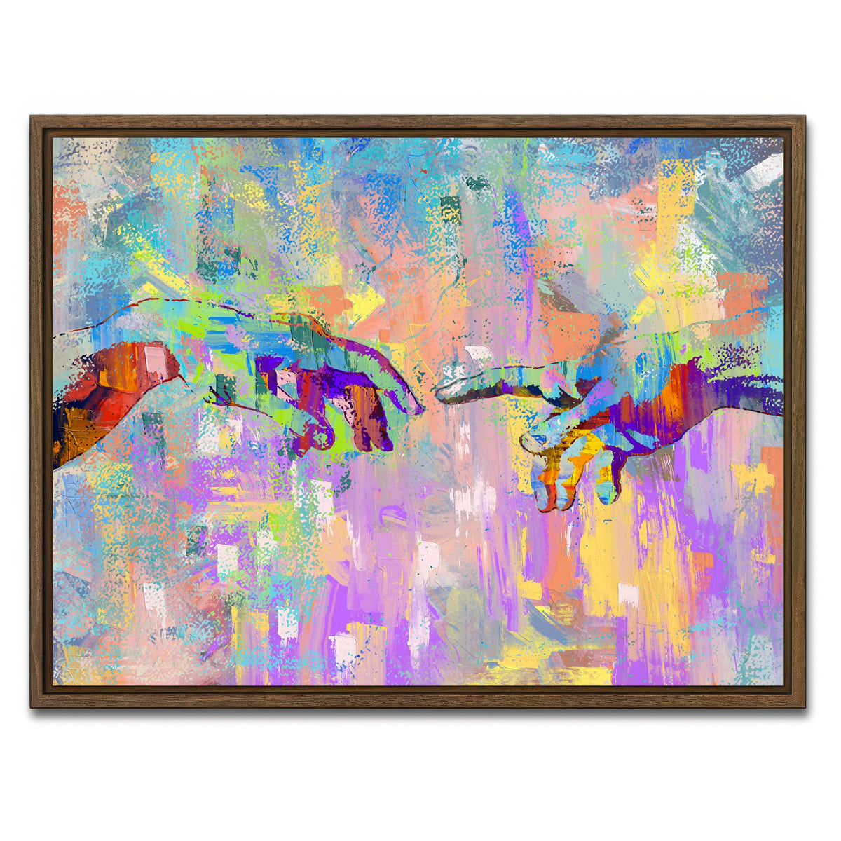 AUTO-MOCKUP WHITE | creation | 1 Piece | Walnut Framed Canvas | group=4x3