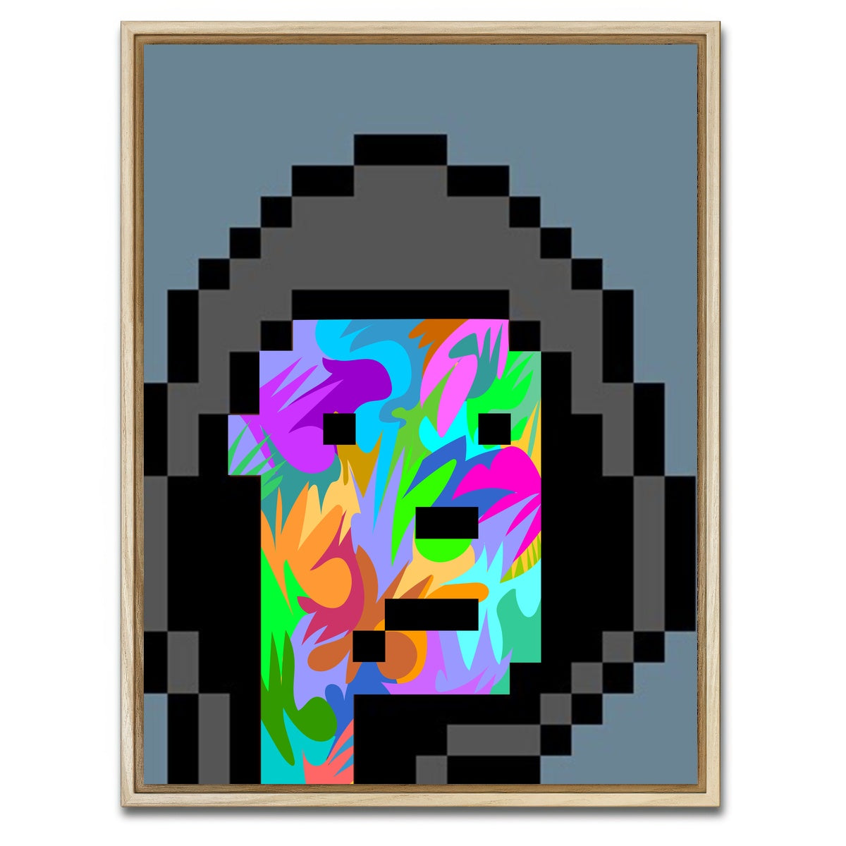 AUTO-MOCKUP WHITE | cyberpunk Drone | 1 Piece | Natural Framed Canvas | group=3x4