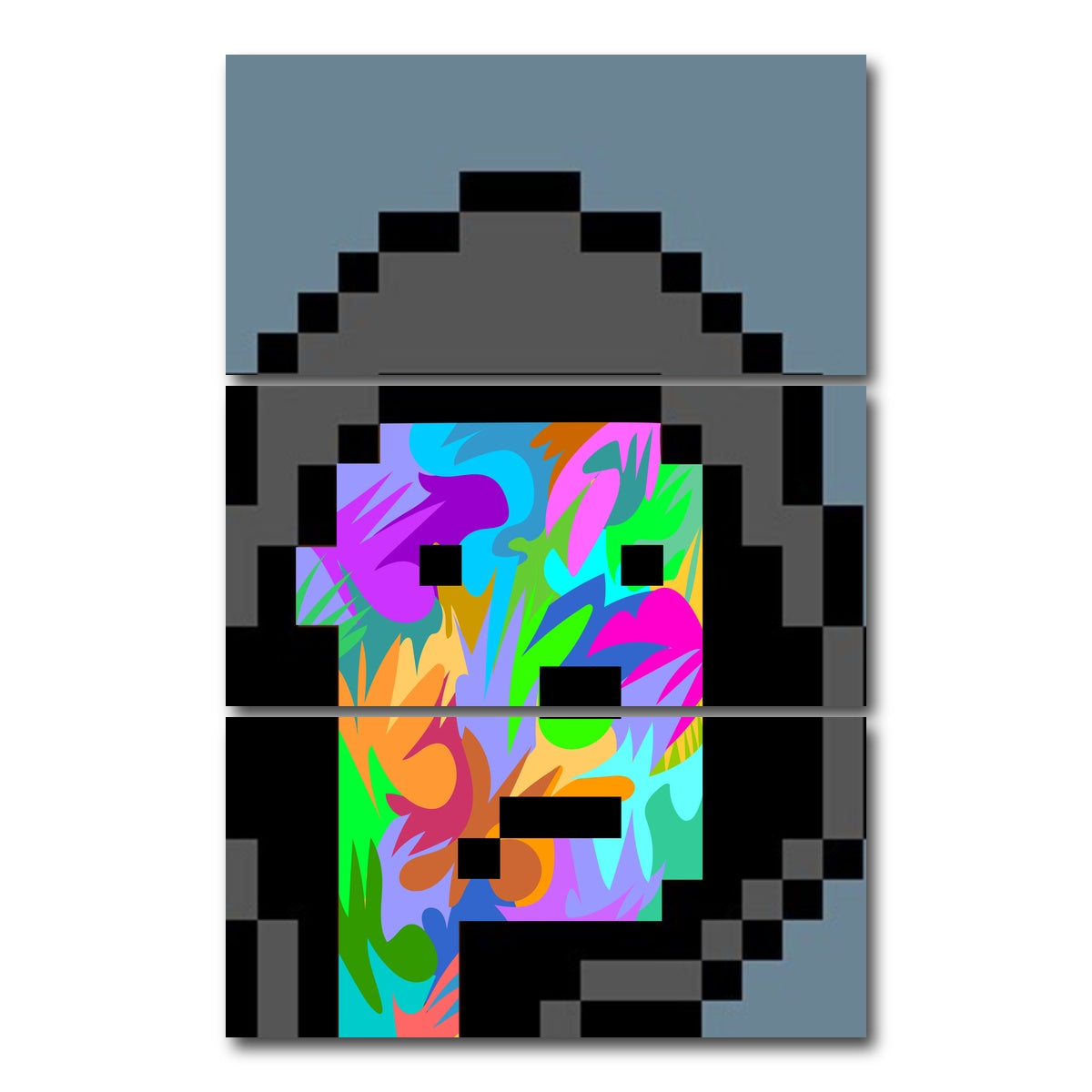 AUTO-MOCKUP WHITE | cyberpunk Drone | 3 Piece | Gallery Wrap Canvas | group=12x24_stacked