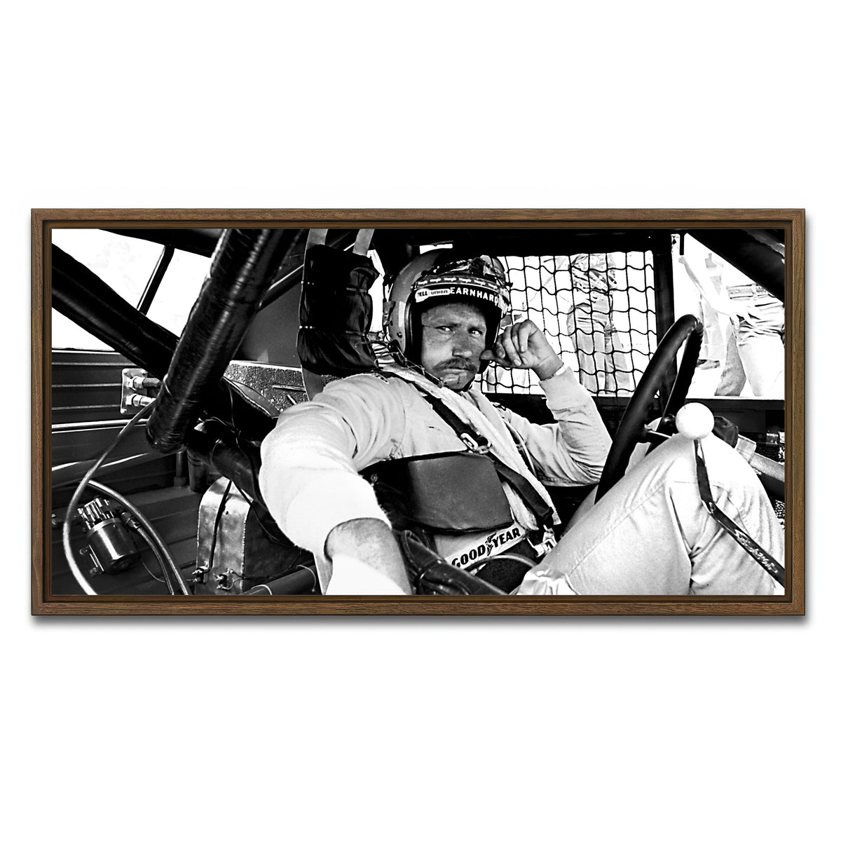 AUTO-MOCKUP WHITE | dale earnhardt | 1 Piece | Walnut Framed Canvas | group=2x1