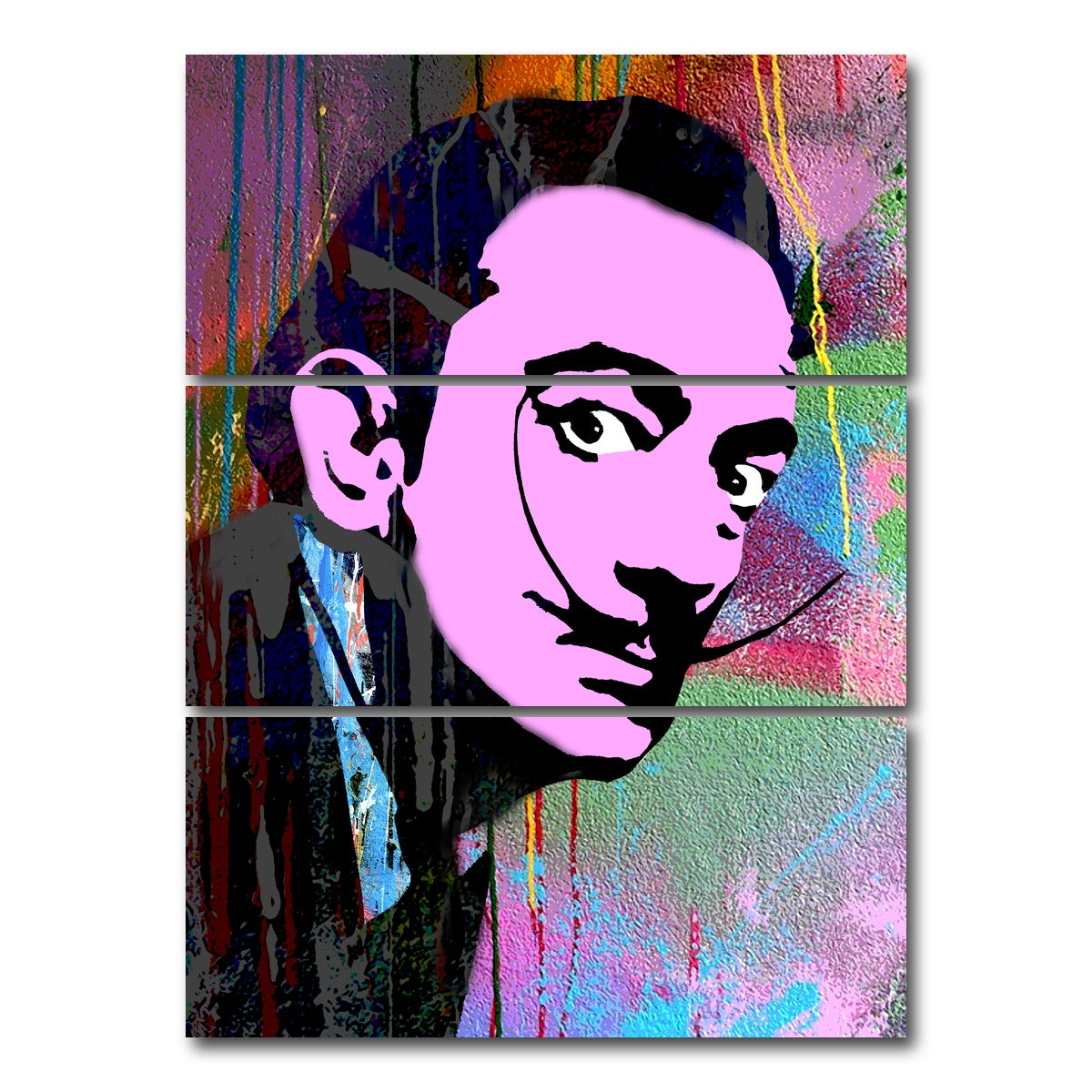 AUTO-MOCKUP WHITE | dali | 3 Piece | Gallery Wrap Canvas | group=8x18_stacked