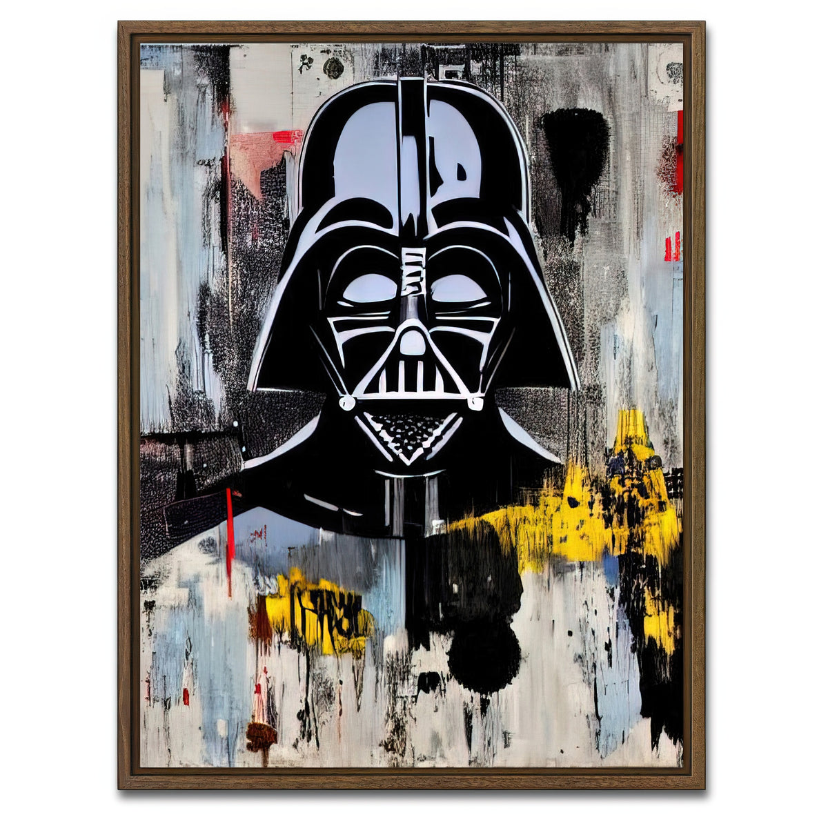 AUTO-MOCKUP WHITE | darth vader | 1 Piece | Walnut Framed Canvas | group=3x4