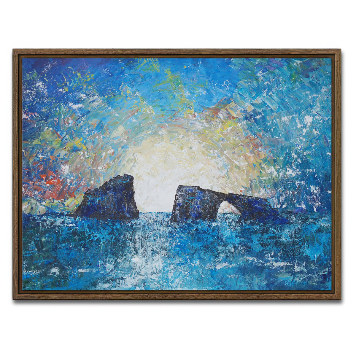 AUTO-MOCKUP WHITE | dawn at the gatekeepers | 1 Piece | Walnut Framed Canvas | group=4x3