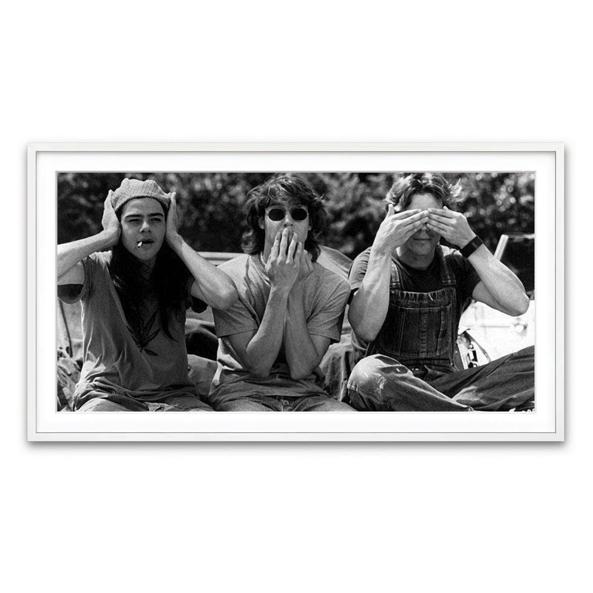 Framed Print 2x1 White