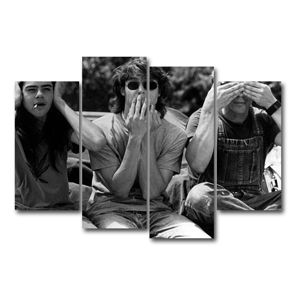 AUTO-MOCKUP WHITE | dazed and confused | 4 Piece | Gallery Wrap Canvas | group=4_short