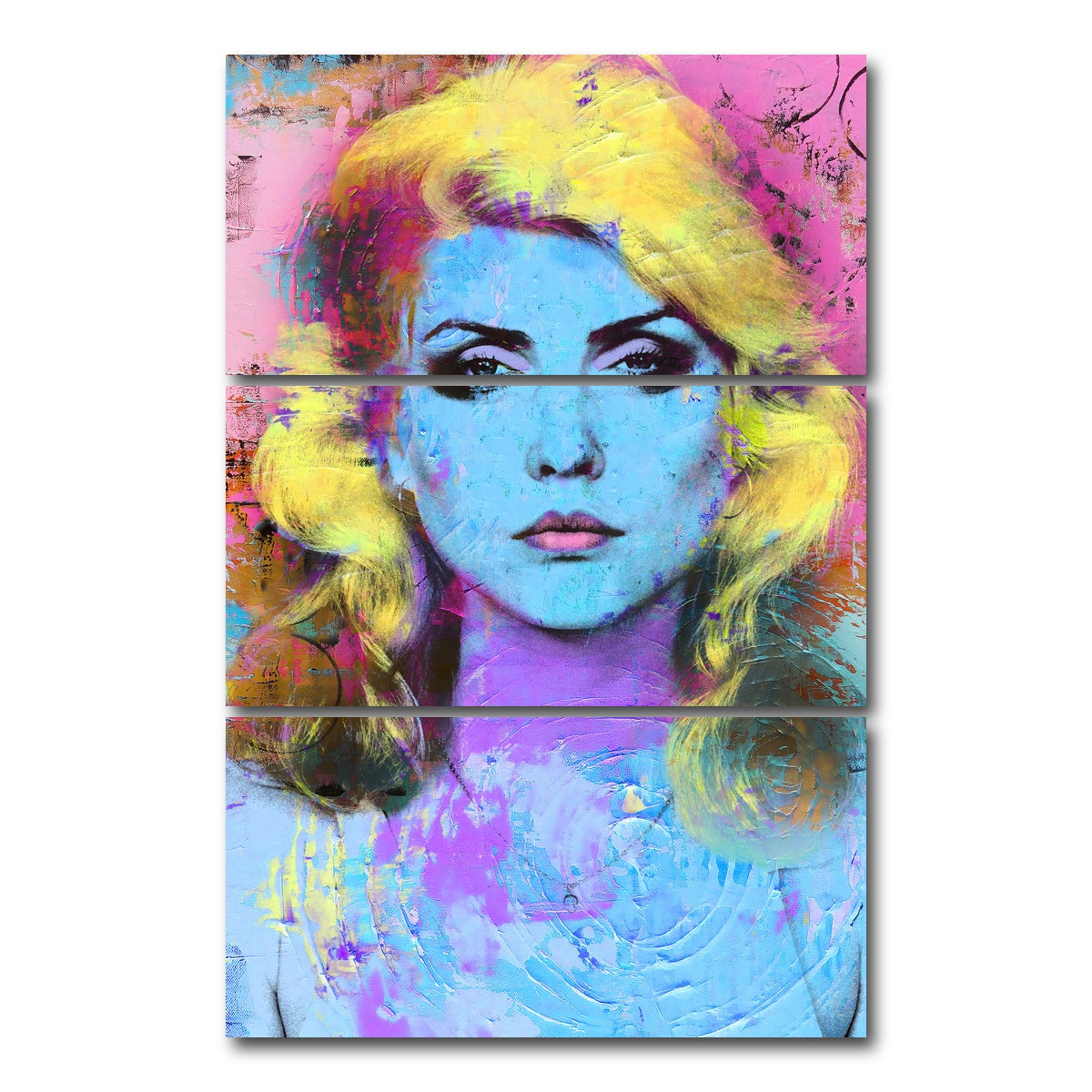 AUTO-MOCKUP WHITE | debbie harry | 3 Piece | Gallery Wrap Canvas | group=12x24_stacked
