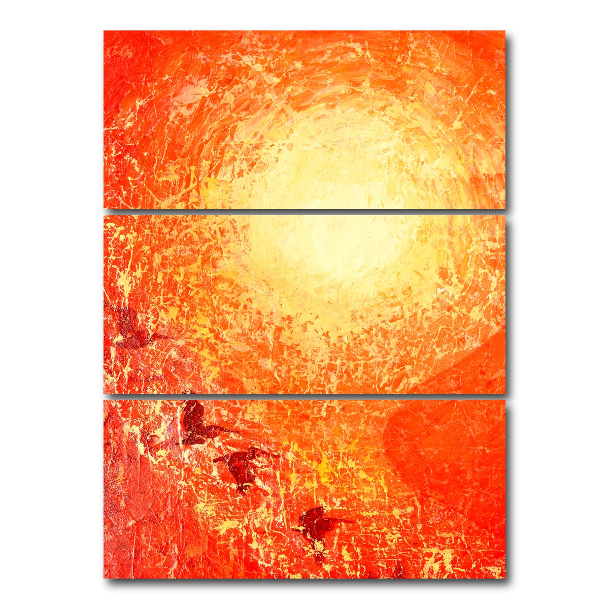 AUTO-MOCKUP WHITE | descending pelicans | 3 Piece | Gallery Wrap Canvas | group=8x18_stacked