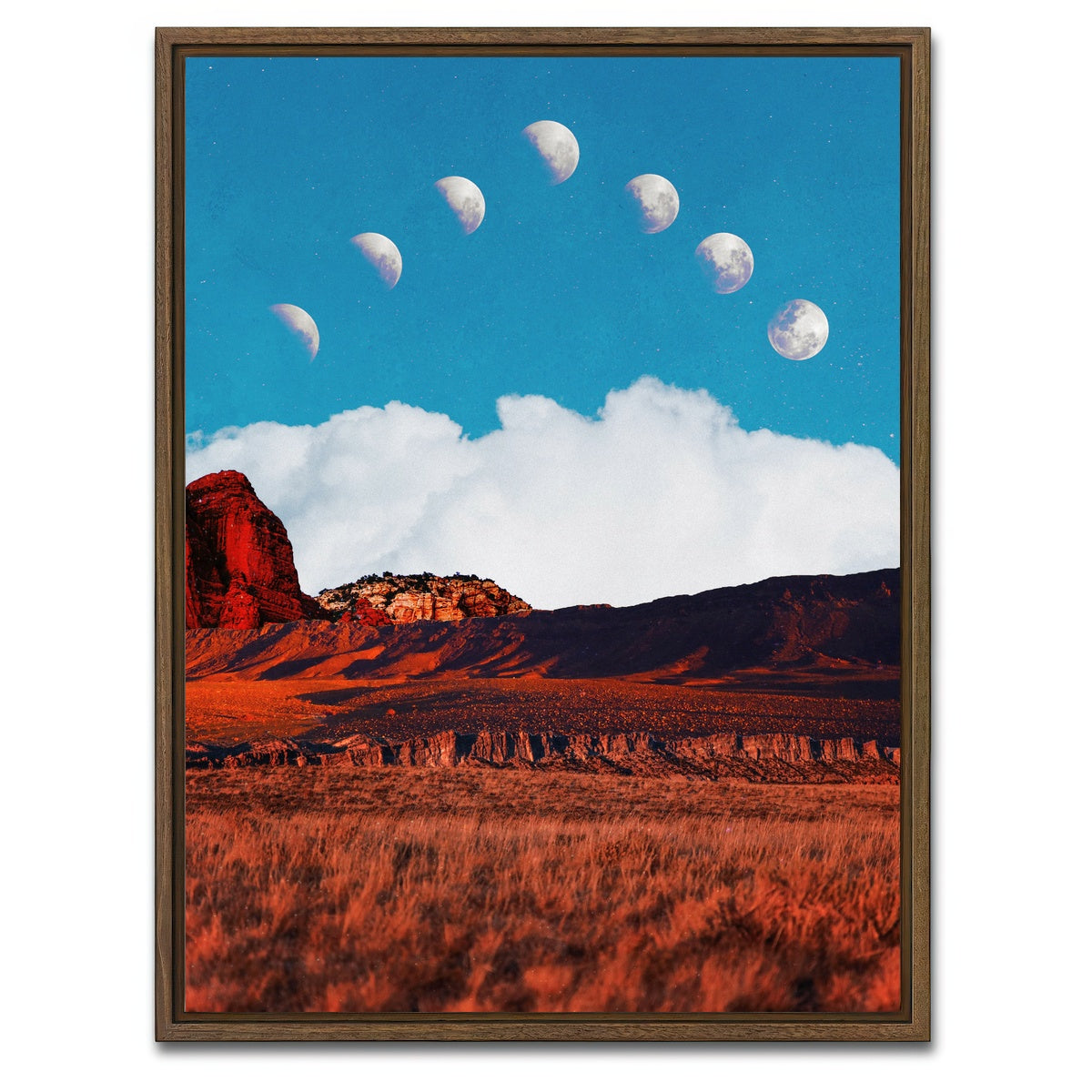 AUTO-MOCKUP WHITE | desert hill | 1 Piece | Walnut Framed Canvas | group=3x4