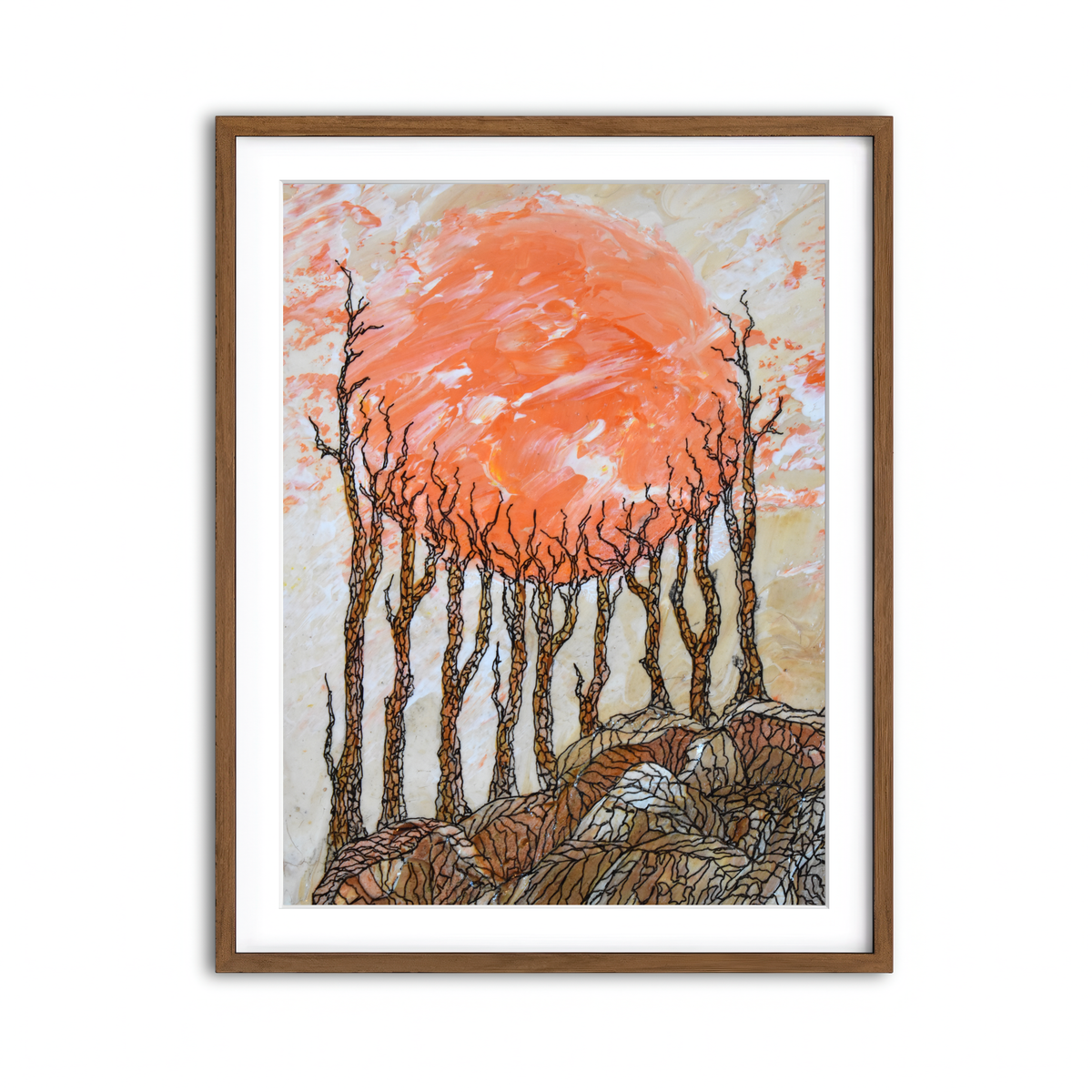 Framed Print 3x4 Walnut