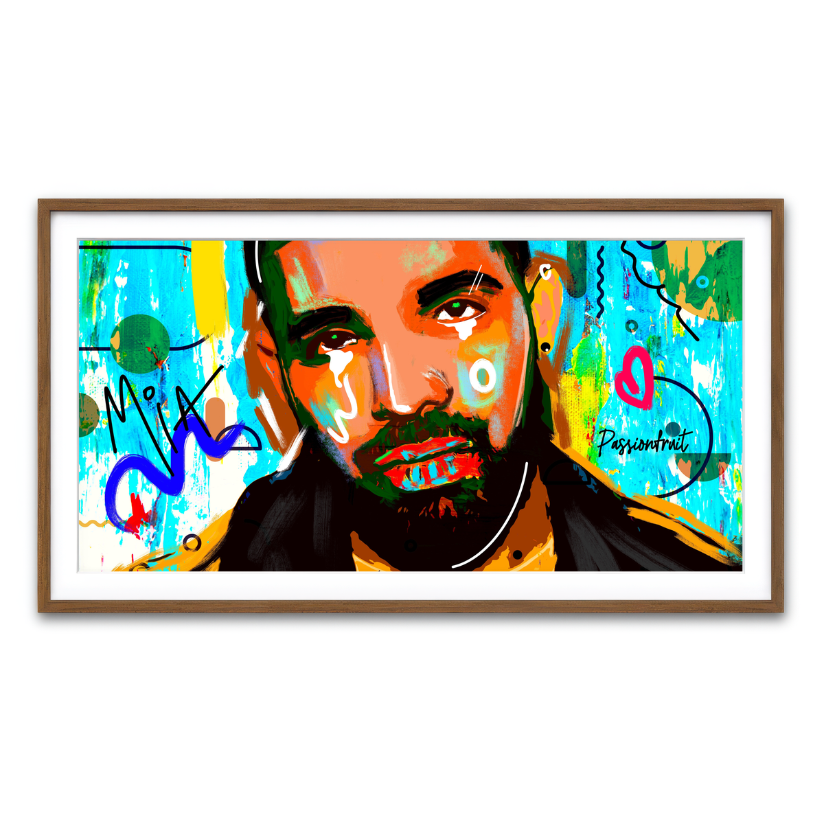Framed Print 2x1 Walnut