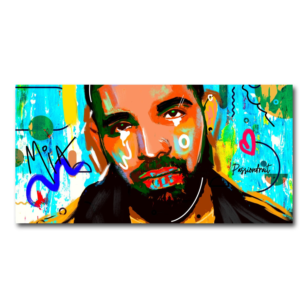 AUTO-MOCKUP WHITE | drake Graffiti | 1 Piece | Gallery Wrap Canvas | group=2x1